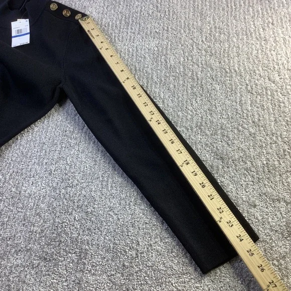 Michael Kors Womens Black Pleated Drop Waist Dress Mock Neck Size XL NWT - Picture 15 of 15